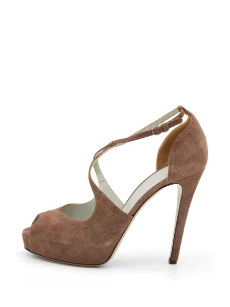 Pantofi cu toc D&g cu platformă maro