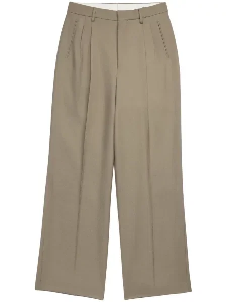 Pantaloni Ami Paris de lână plisate