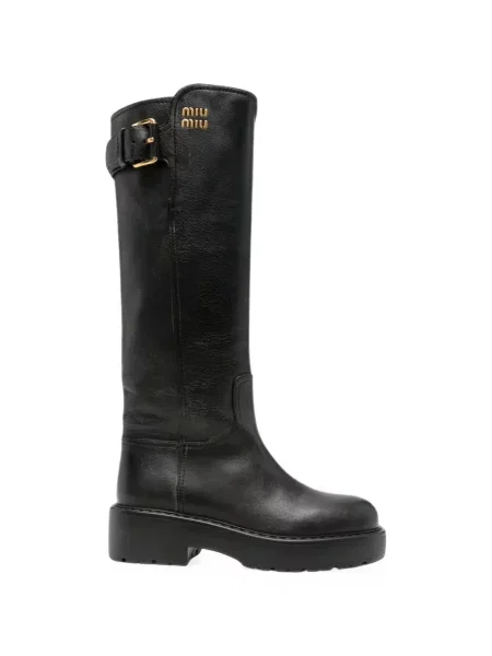 Botine Miu Miu din piele negru