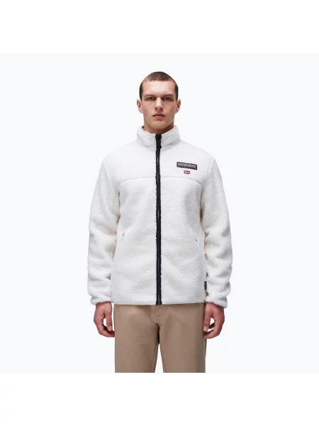 Bluza Napapijri T-Tynik Full Zip beige dimity biała