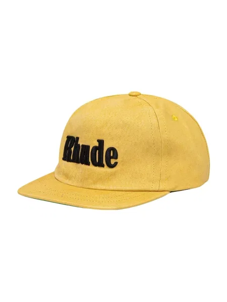 Czapka z daszkiem Rhude z logo żółta