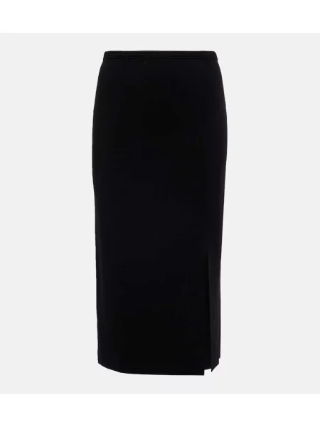 Spódnica midi Diane Von Furstenberg do kolan z rozcieciem czarna