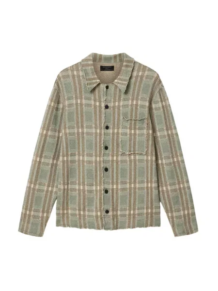 AllSaints Geacă tricotată SOLMAR crem / maro caramel verde