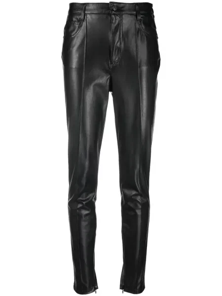 Pantaloni Ermanno Scervino din piele negru