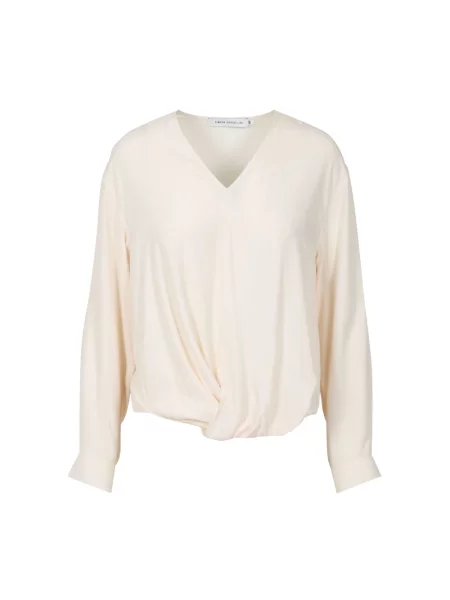Bluzka Simona Corsellini z krepy beżowa