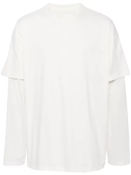 Tricou Jil Sander cu imagine alb