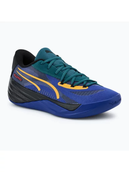 Férfi kosárlabda cipő PUMA All-Pro Nitro Crowd Craze lapis lazuli/cold green/puma black All-Pro Nitro Crowd Craze fekete