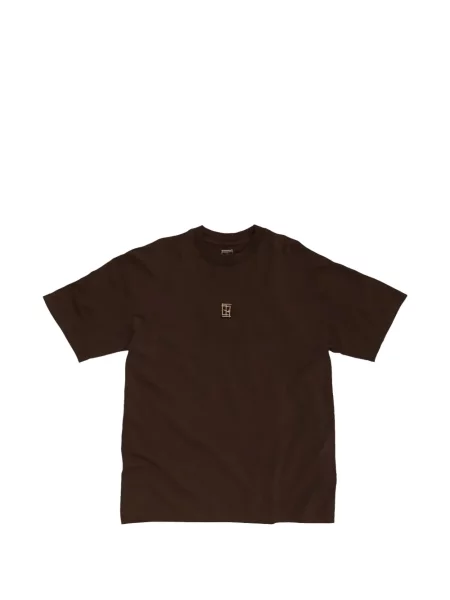 Tricou Travis Scott cu broderie maro