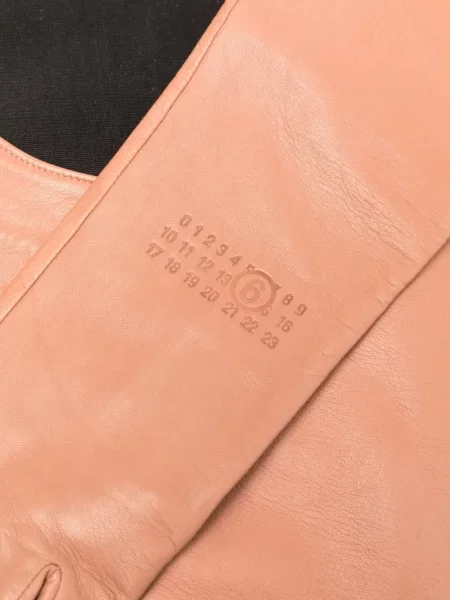 Mănuși Mm6 Maison Margiela din piele roz
