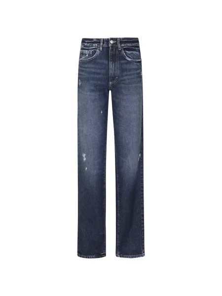 Дънки Icon Denim с протрити краища синьо