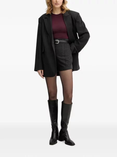 Lung top La Mania cu decolteu rotund violet