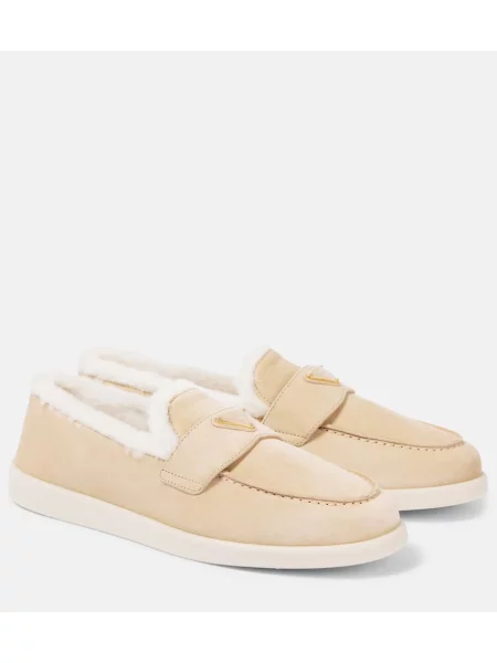 Loaferke Prada iz semiša bež