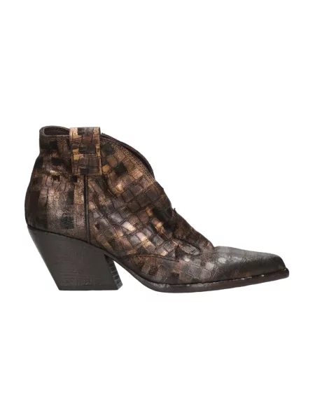 Buty do kostki Elena Iachi skórzane brązowe