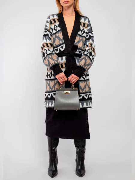 Кардиган Just Before вовна/акрил сірий