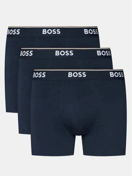 BOSS Orange Boxerky tmavomodrá / biela modrá