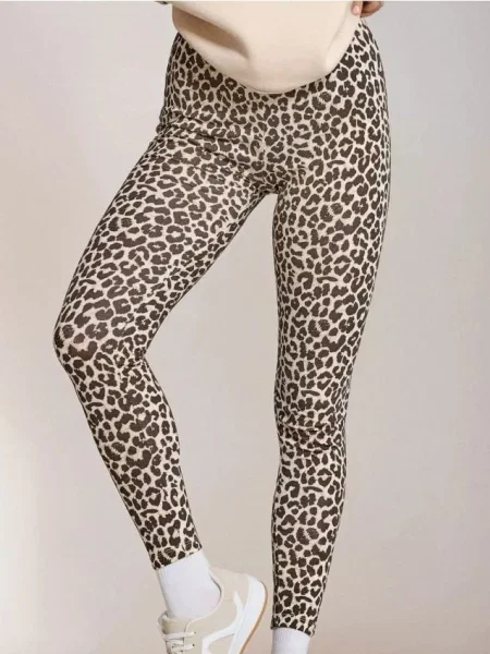 Легінси з леопардовим принтом різнобарвний