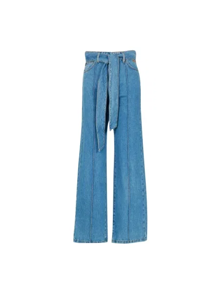 Spodnie Msgm z kokardką niebieskie