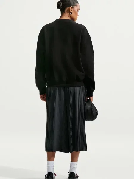 Nike Sportswear hanorac oversized pentru femei cu Studio Fleece negru
