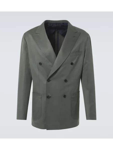 Sacou Brioni de mătase verde