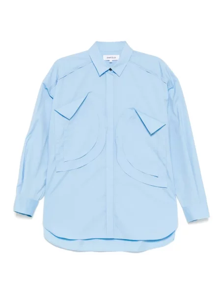 Koszula Enfold z naszywkami niebieska