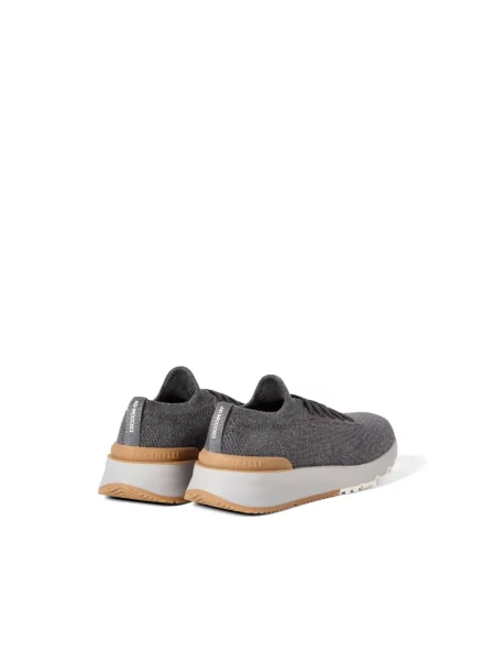 Dzianinowe sneakersy Brunello Cucinelli czarne