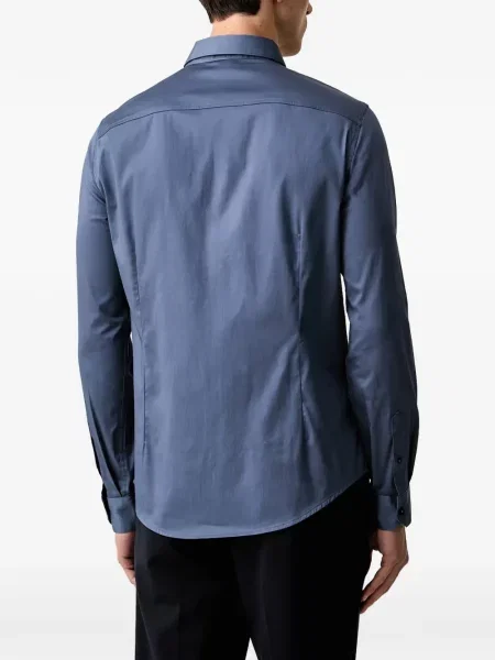 Cămașă Armani Exchange cu broderie albastru