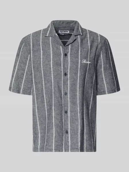Koszula casualowa o kroju regular fit z mieszanki bawełny i lnu z kołnierzem z połami Review