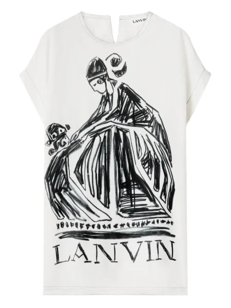Tricou Lanvin cu imagine alb
