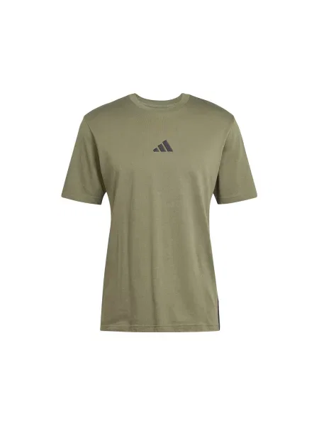 Pruhované tričko Adidas zelená