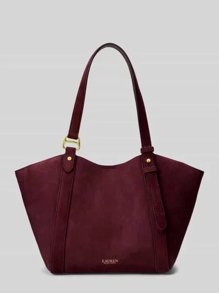 Lauren Ralph Lauren torebka shopper zamszowa brązowa