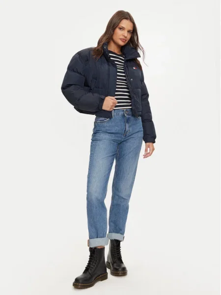 Tommy Jeans Пухено яке Alaska тъмносин