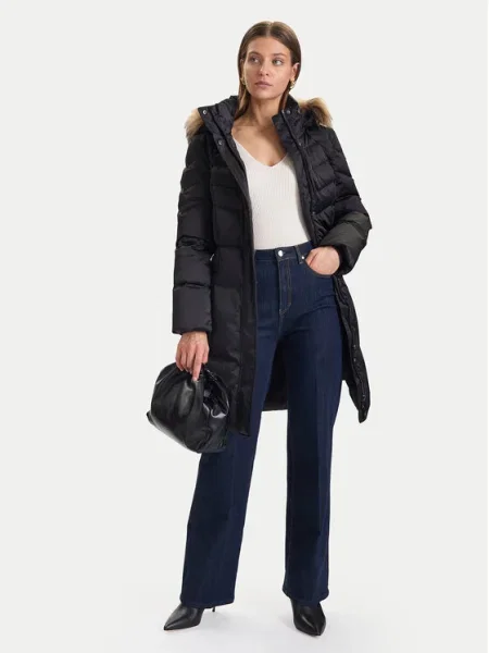 Guess Geacă din puf negru