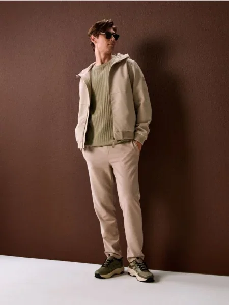 Джогери з трикотажу ottoman бежевий