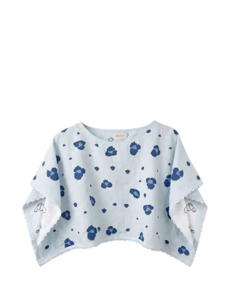 Top Orsina cu imagine cu model leopard albastru