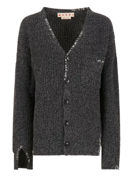 Cardigan Marni cu decolteu în V gri
