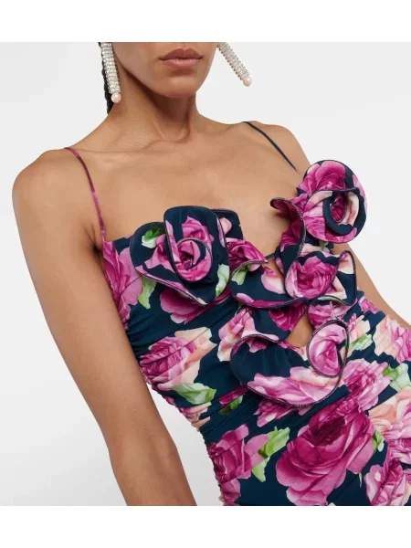Rochie Magda Butrym cu model floral albastru