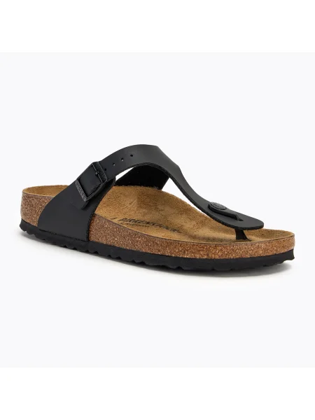 Bőr vietnámi papucs Birkenstock fekete