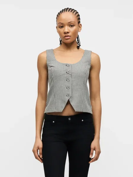 Abercrombie & Fitch Vestă gri / gri închis / negru alb