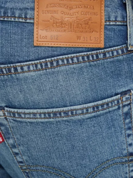 Ретро слаб дънки skinny fit Levi's® с разкъсвания синьо