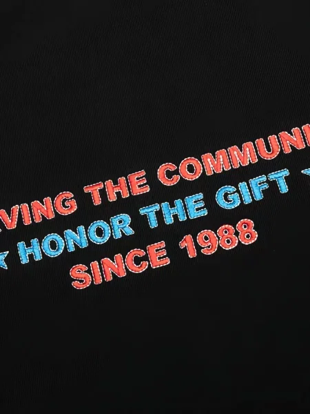 Hanorac cu glugă Honor The Gift cu broderie negru