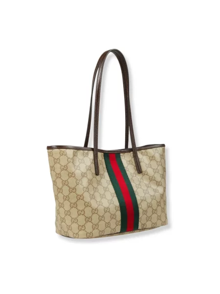 Shopperka Gucci skórzana beżowa