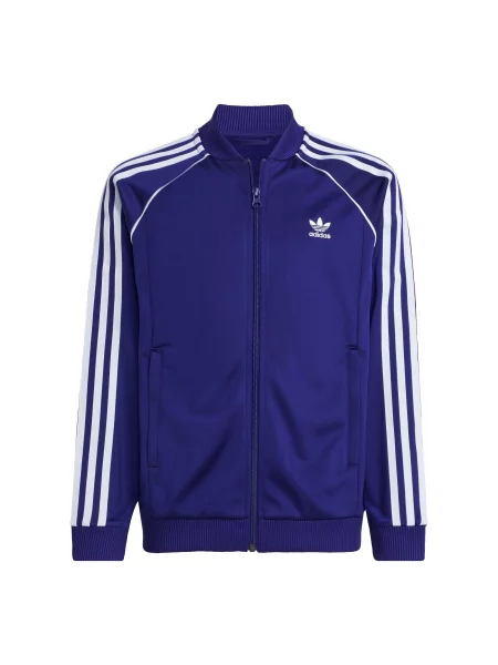 ADIDAS ORIGINALS Ζακέτα φούτερ Adicolor σκούρο μπλε λευκό