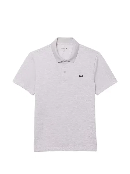 Tricou polo Lacoste cu aplicații gri
