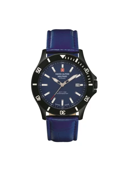 Lniany zegarek Swiss Alpine Military niebieski