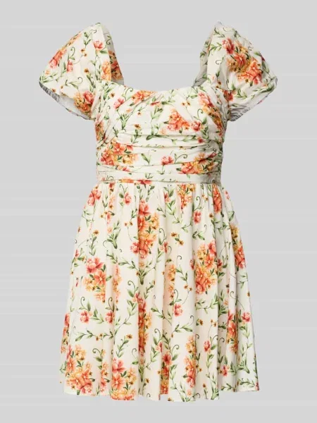 Sukienka koktajlowa z prostokątnym dekoltem model ‘Jules’ Forever New biała