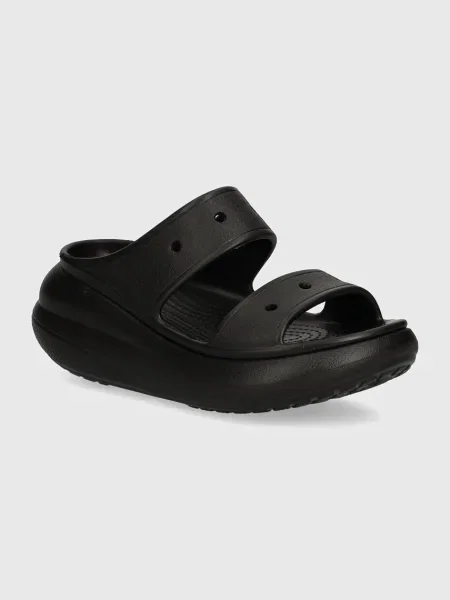 Чехли Crocs Classic Crush Sandal с платформа черно
