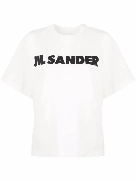 Tricou Jil Sander cu imagine alb