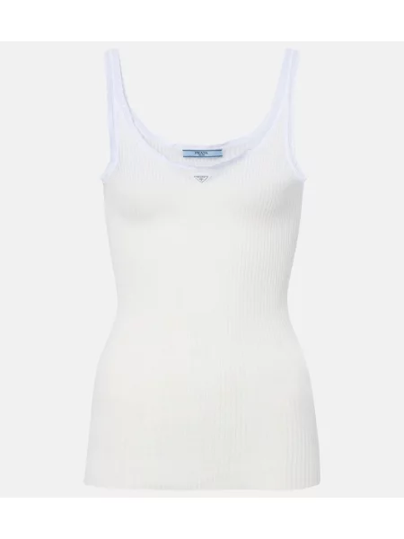 Top Prada tricotate alb
