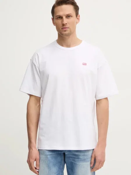 Diesel tricou din T-SHIRT barbati neted alb