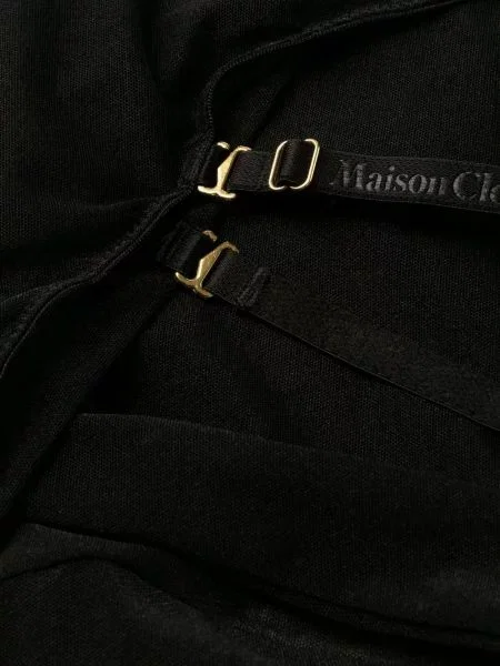 Długi body Maison Close czarny